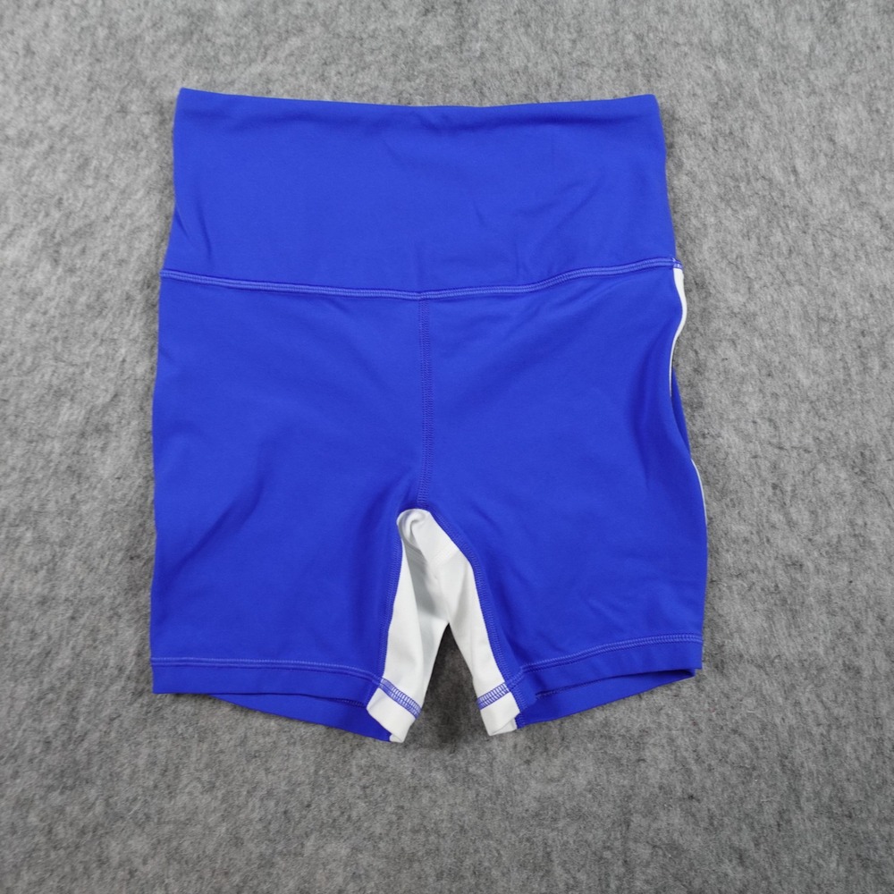 Athleta Short Women XXS Blue Elation Tipped Shortie Biker 5" Yoga Run Gym
